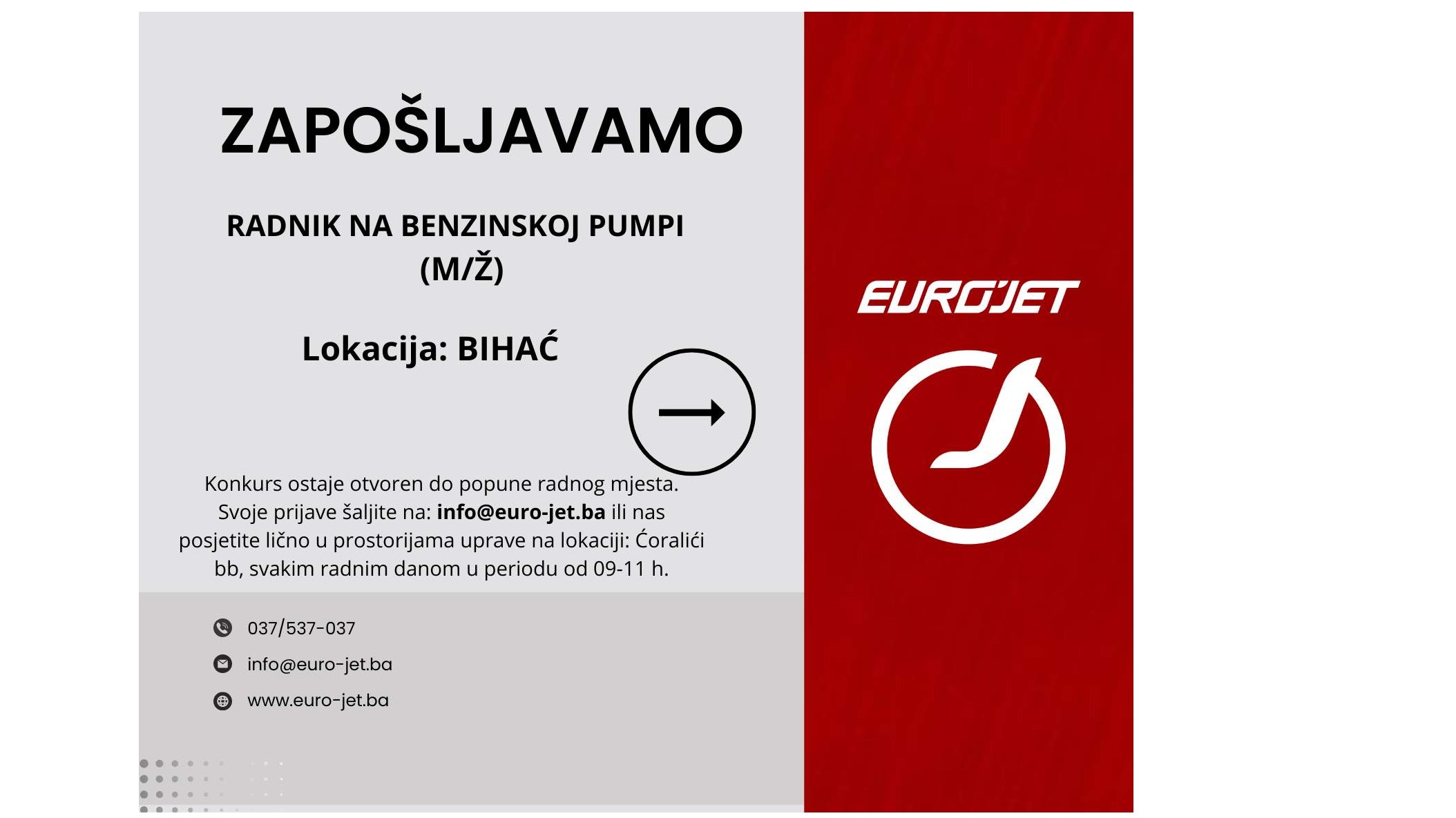 EURO-JET DOO ZAPOŠLJAVA